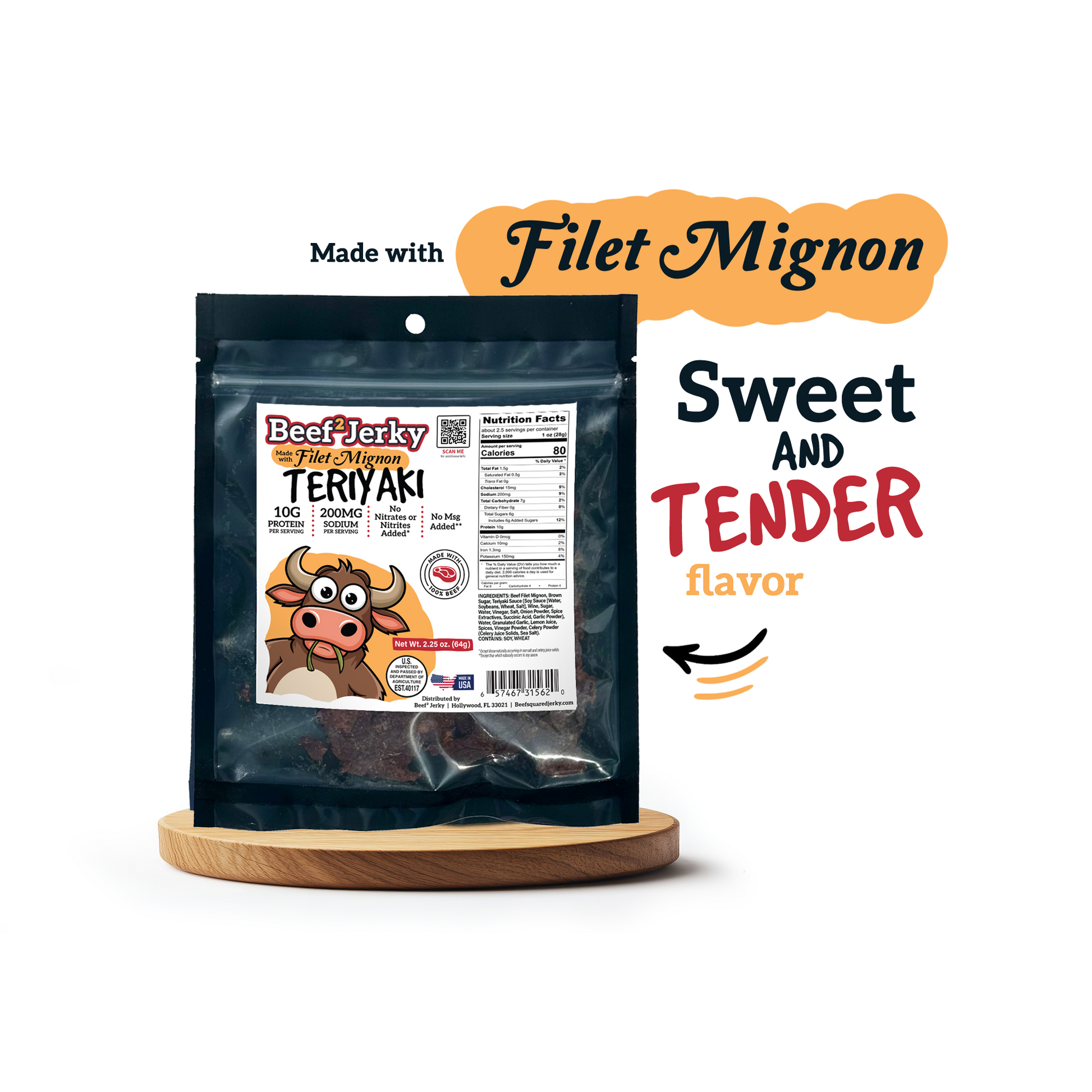 Beef² Jerky Filet Mignon Teriyaki